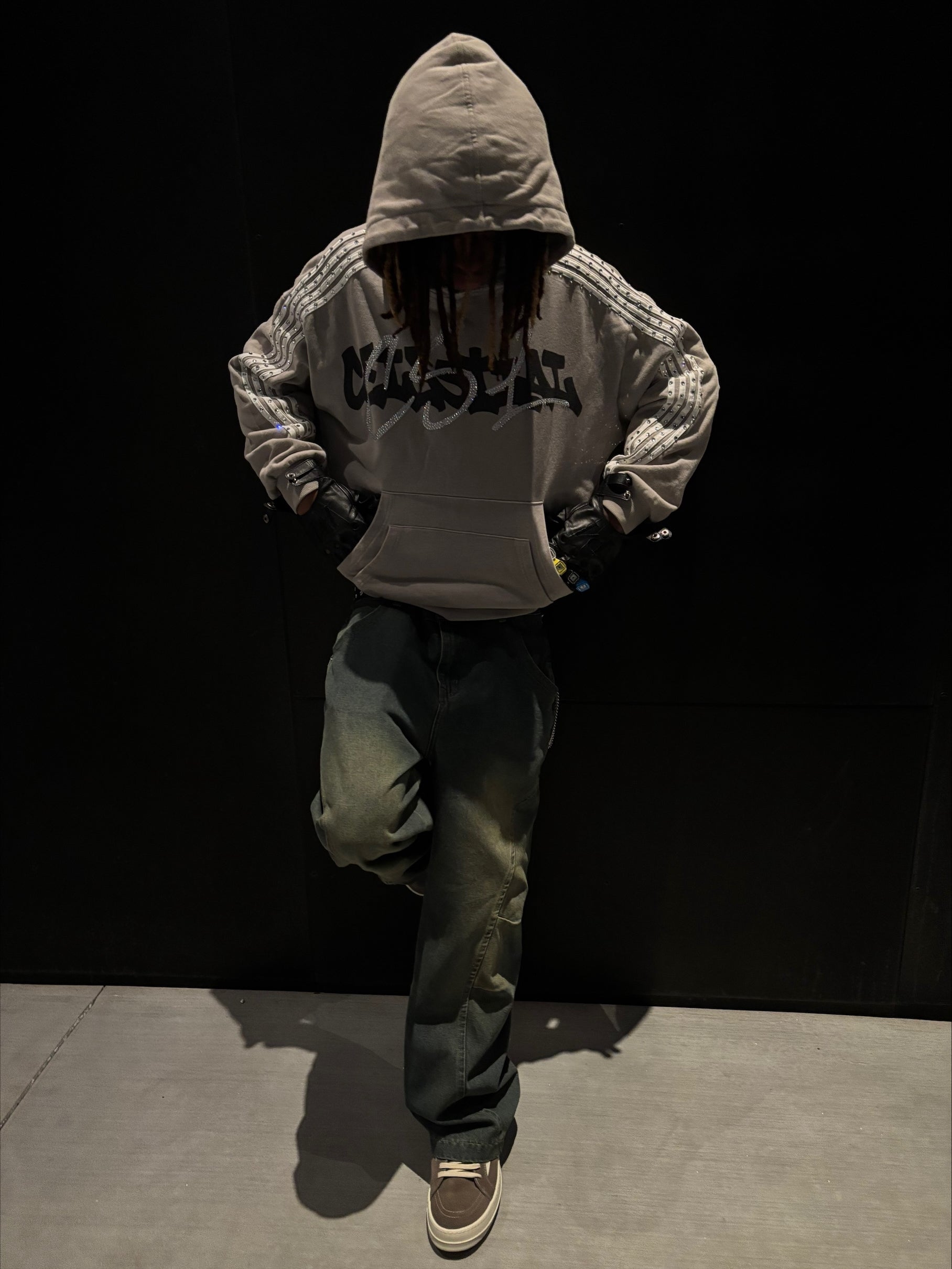 GREY JOCKSTAR HOODIE